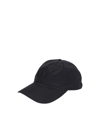 Shop Stone Island Hats In Black