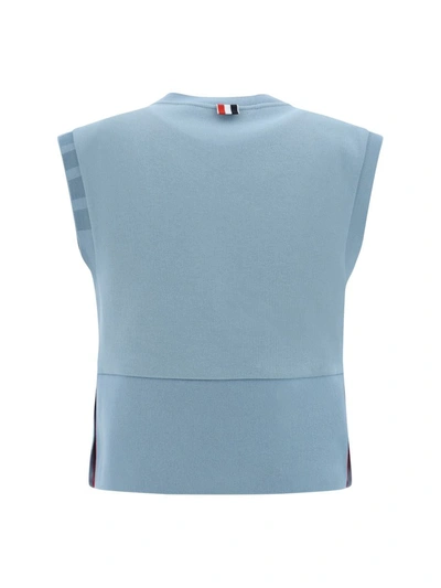 Shop Thom Browne Top In Blue