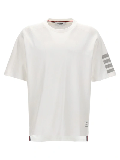 Shop Thom Browne 4 Bar T-shirt In White