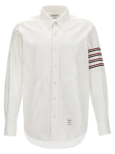 Shop Thom Browne Straight Fit Shirt, Blouse In White