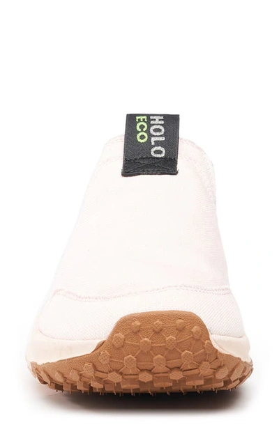 Holo Footwear Athena Moc Canvas Slip-on Shoe In Peach Blush