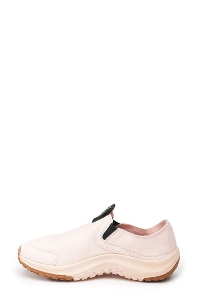 Shop Holo Footwear Athena Moc Canvas Slip-on Shoe In Peach Blush