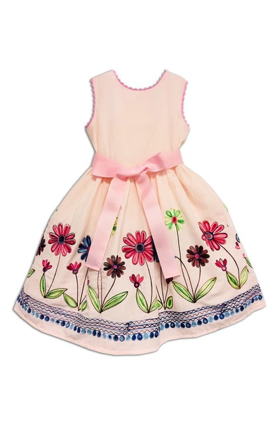 Shop Joe-ella Kids' Floral Embroidered Dress In Pink