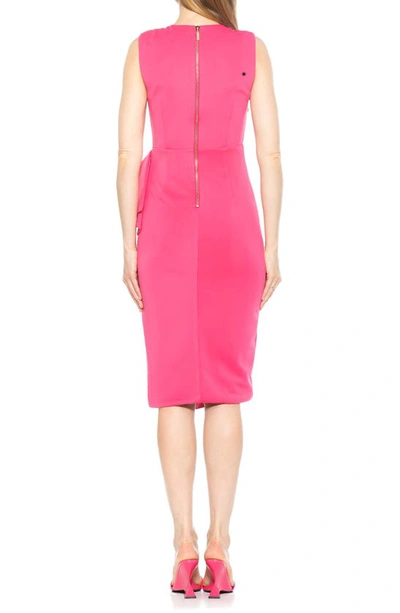 Shop Alexia Admor Valeri Asymmetric Ruffle Cocktail Dress In Hot Pink