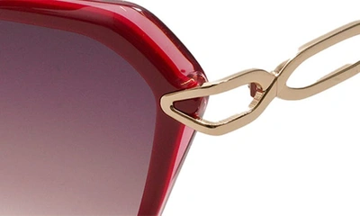 Shop Glemaud X Tura 57mm Square Sunglasses In Red