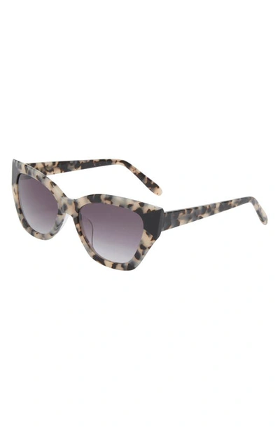 Shop Glemaud X Tura 55mm Cat Eye Sunglasses In Ivory