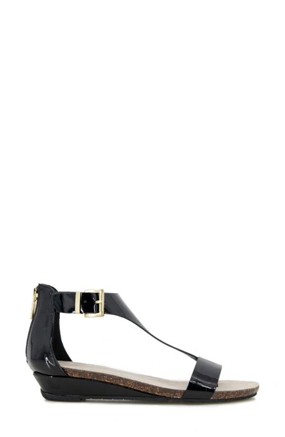 Shop Reaction Kenneth Cole Great Gal T-strap Sandal In Black Patent
