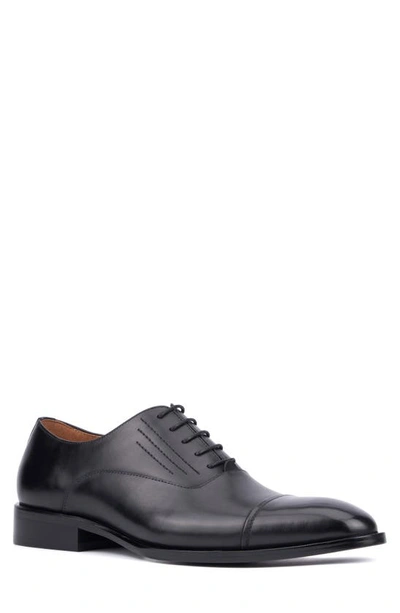 Shop Vintage Foundry Pence Cap Toe Leather Oxford In Black