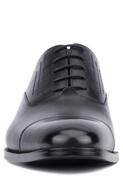 Shop Vintage Foundry Pence Cap Toe Leather Oxford In Black