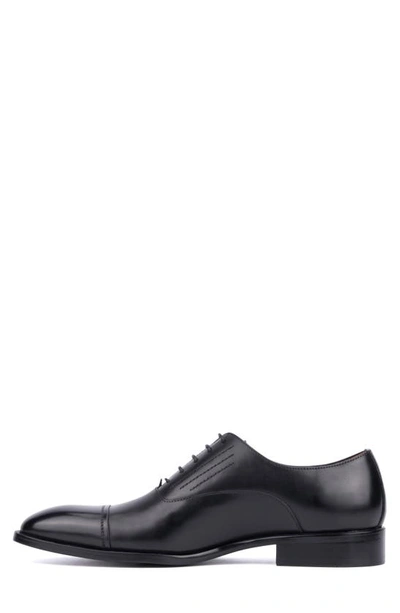 Shop Vintage Foundry Pence Cap Toe Leather Oxford In Black