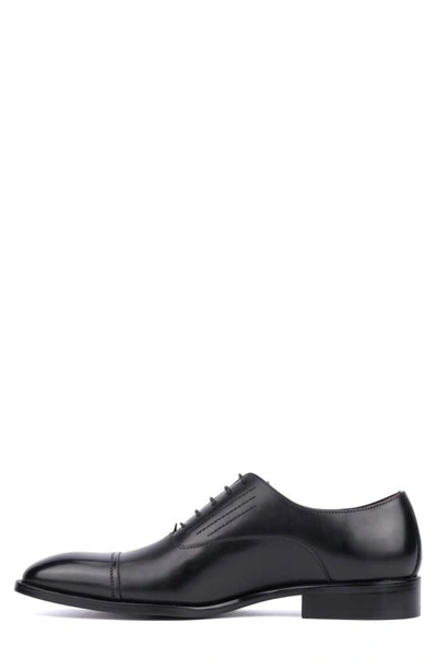 Vintage Foundry Pence Cap Toe Leather Oxford In Black