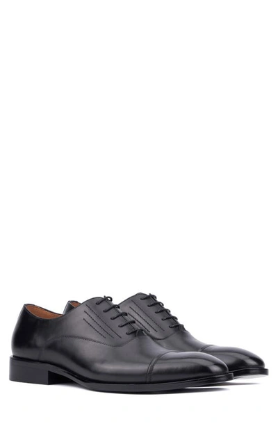 Vintage Foundry Pence Cap Toe Leather Oxford In Black