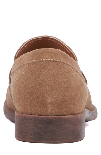 Vintage Foundry Harry Apron Toe Penny Loafer In Taupe