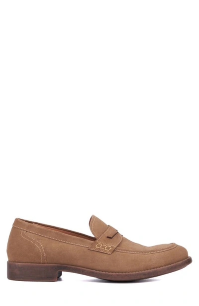 Vintage Foundry Harry Apron Toe Penny Loafer In Taupe