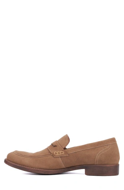 Vintage Foundry Harry Apron Toe Penny Loafer In Taupe