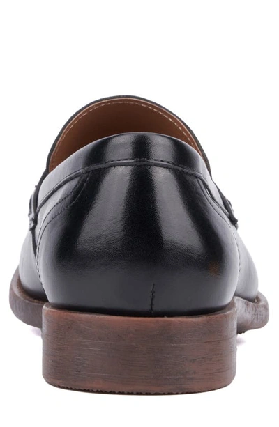 Vintage Foundry Harry Apron Toe Penny Loafer In Black Leather