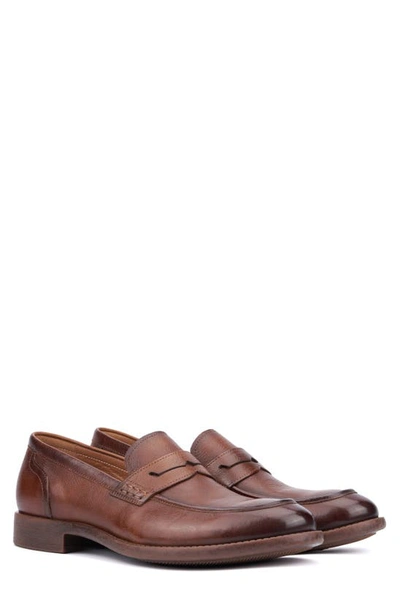 Vintage Foundry Harry Apron Toe Penny Loafer In Tan