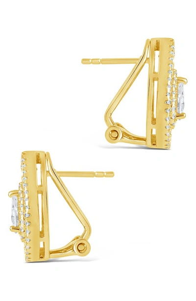 Sterling Forever Scarlett Cubic Zirconia Teardrop Stud Earrings In Gold