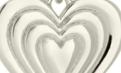 Sterling Forever Beating Heart Pendant Necklace In Silver