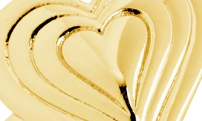 Sterling Forever Beating Heart Ring In Gold