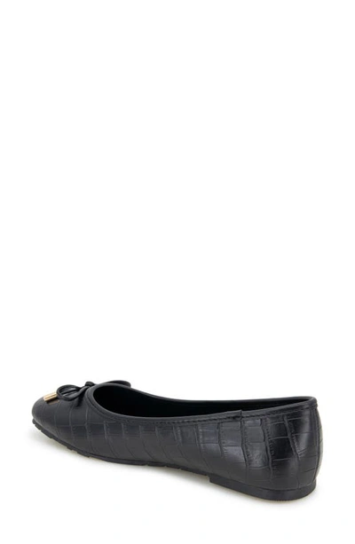 Reaction Kenneth Cole Elstree Flat In Black Croco