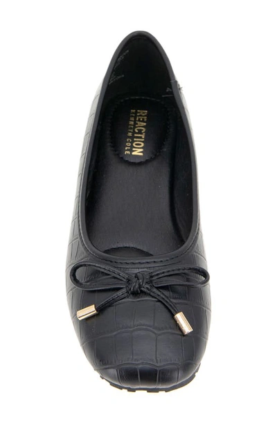 Reaction Kenneth Cole Elstree Flat In Black Croco