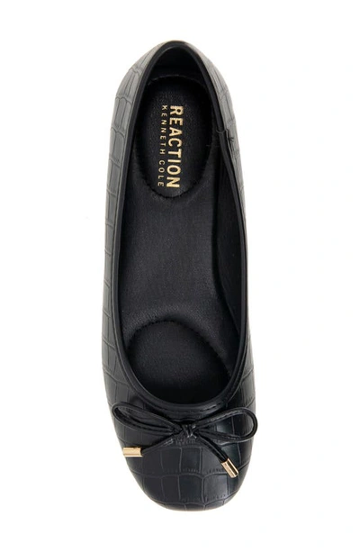 Reaction Kenneth Cole Elstree Flat In Black Croco