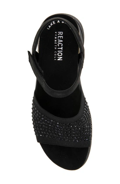 Shop Reaction Kenneth Cole Hera Crystal Platform Sandal In Black Jewel