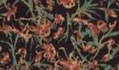 Wishlist Floral Puff Sleeve Maxi Dress In Black