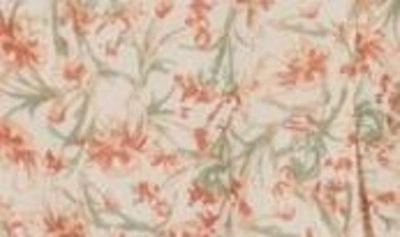 Wishlist Floral Puff Sleeve Maxi Dress In Taupe