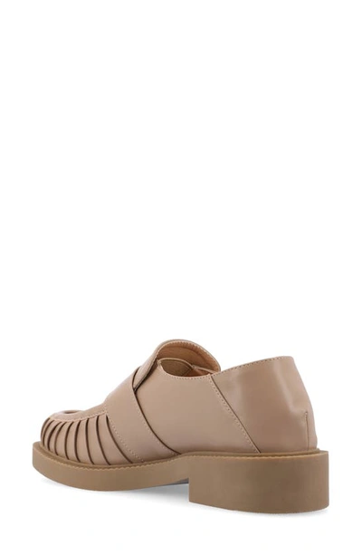 Shop Journee Collection Lakenn Crash Back Loafer In Taupe