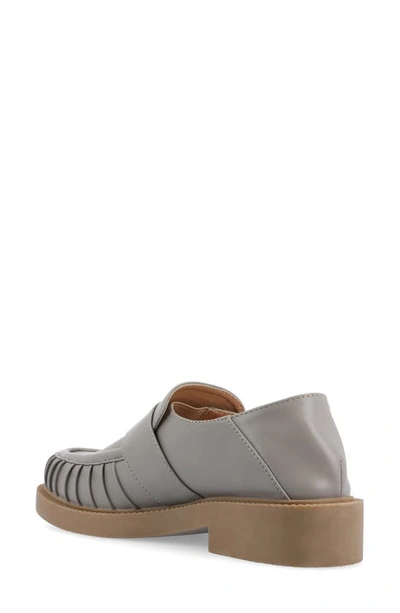 Journee Collection Lakenn Crash Back Loafer In Grey