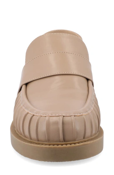 Shop Journee Collection Lakenn Crash Back Loafer In Taupe