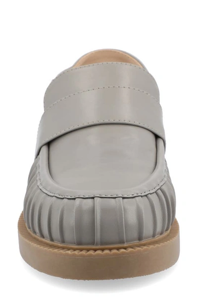 Shop Journee Collection Lakenn Crash Back Loafer In Grey