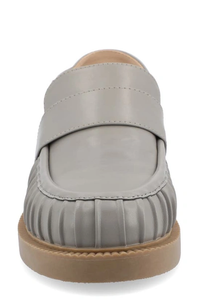 Journee Collection Lakenn Crash Back Loafer In Grey