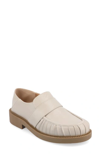 Shop Journee Collection Lakenn Crash Back Loafer In Stone