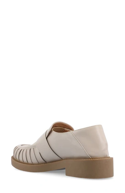 Shop Journee Collection Lakenn Crash Back Loafer In Stone