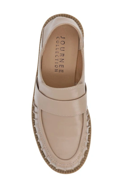 Shop Journee Collection Lakenn Crash Back Loafer In Taupe