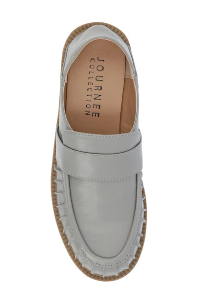 Journee Collection Lakenn Crash Back Loafer In Grey