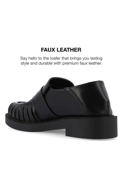 Journee Collection Lakenn Crash Back Loafer In Black