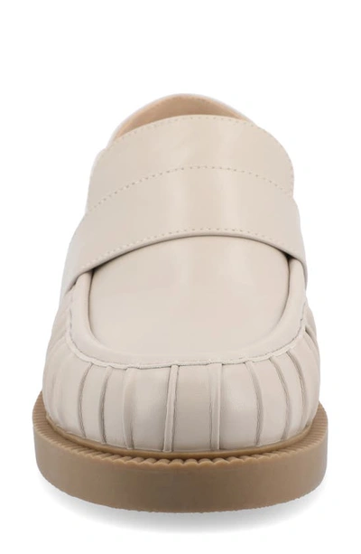 Shop Journee Collection Lakenn Crash Back Loafer In Stone