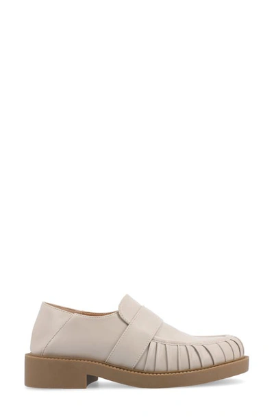 Shop Journee Collection Lakenn Crash Back Loafer In Stone