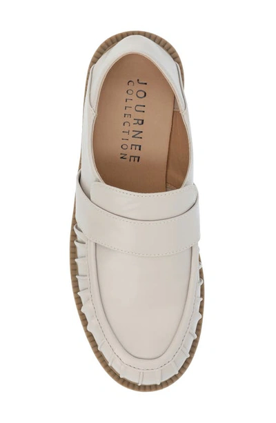 Shop Journee Collection Lakenn Crash Back Loafer In Stone