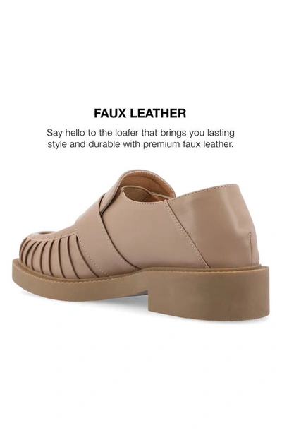 Journee Collection Lakenn Crash Back Loafer In Taupe