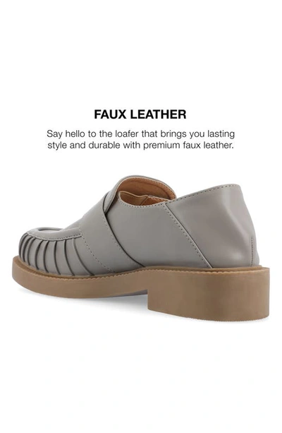 Journee Collection Lakenn Crash Back Loafer In Grey