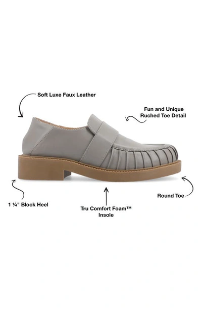 Journee Collection Lakenn Crash Back Loafer In Grey