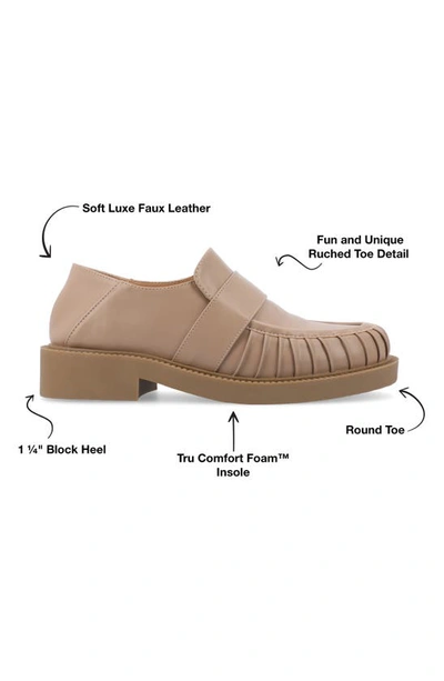 Shop Journee Collection Lakenn Crash Back Loafer In Taupe