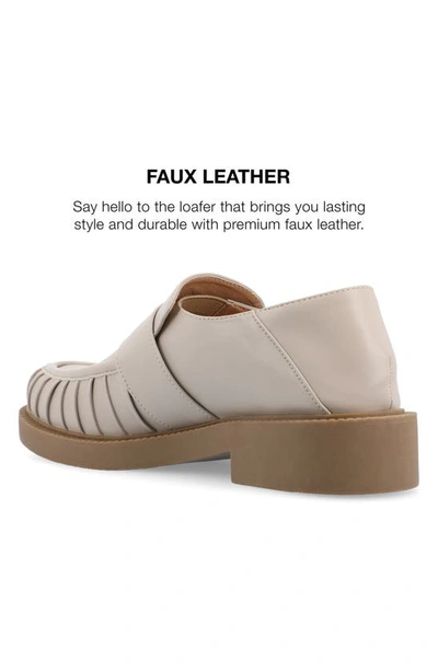 Journee Collection Lakenn Crash Back Loafer In Stone