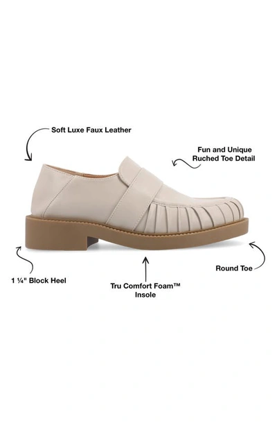 Shop Journee Collection Lakenn Crash Back Loafer In Stone