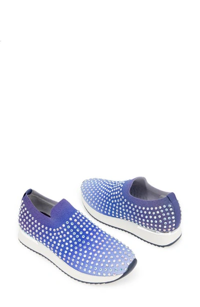 Shop Reaction Kenneth Cole Cameron Jewel Jogger Sneaker In Blue Ombre Knit